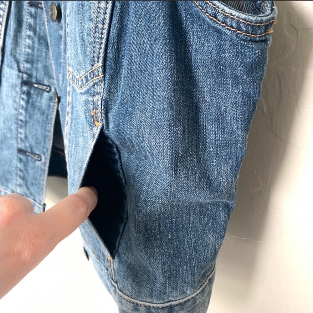 Vintage custom denim Fossil vest - Picture 10 of 10